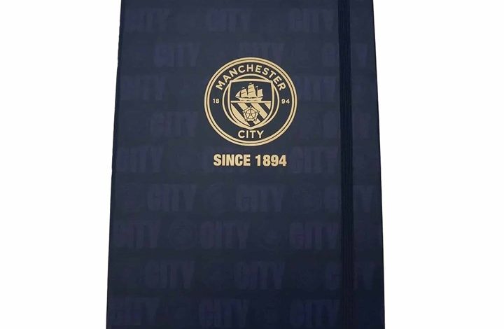 Manchester City FC Gold Crest A5 Notebook