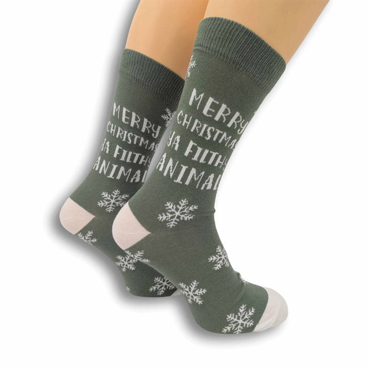 Merry Christmas Ya Filthy Animal Socks – Size 7 – 11