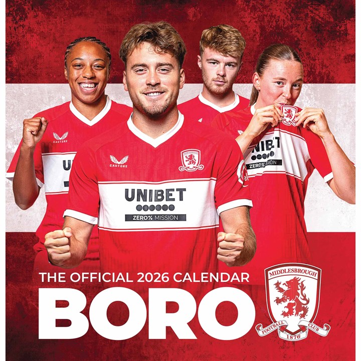 Middlesbrough FC Easel Desk Calendar 2026