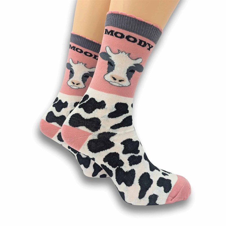 Moody Cow Socks – Size 4 – 8