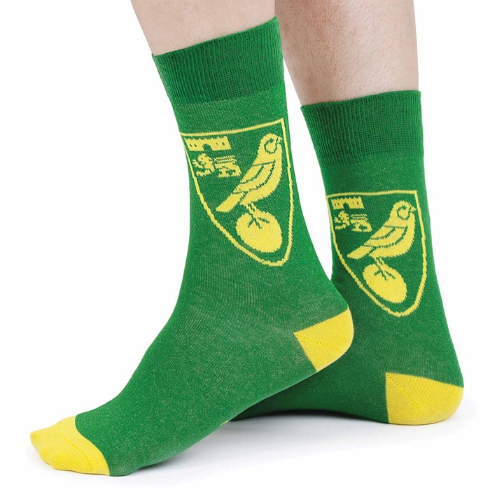 Norwich City FC Crest Socks – Size 7 – 11