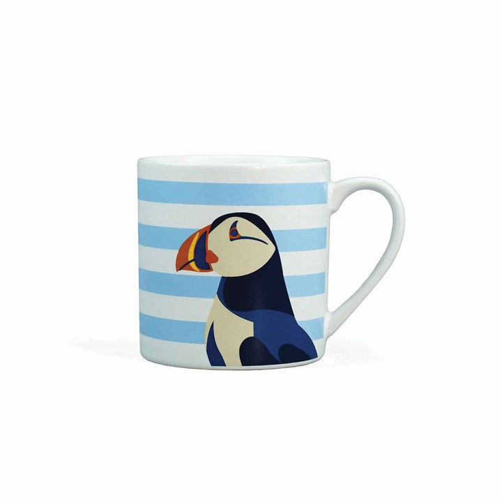 RSPB, Puffin Blue Stripe Mug