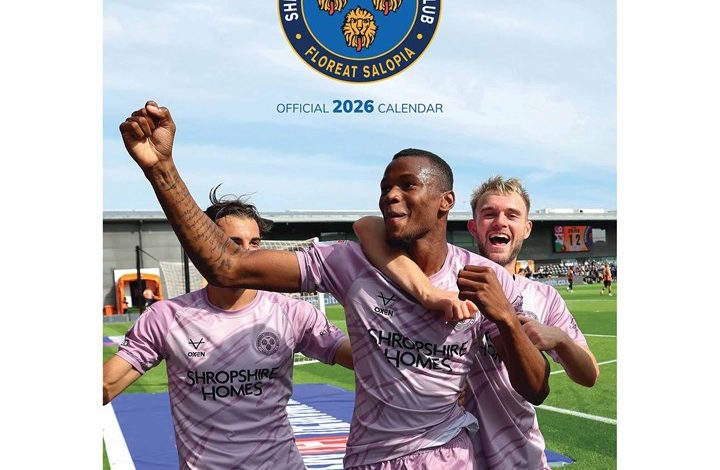 Shrewsbury Town FC A3 Calendar 2026