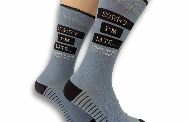 Sorry I'm Late Socks - Size 7 - 11