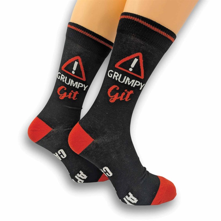Warning Grumpy Git Socks – Size 7 – 11