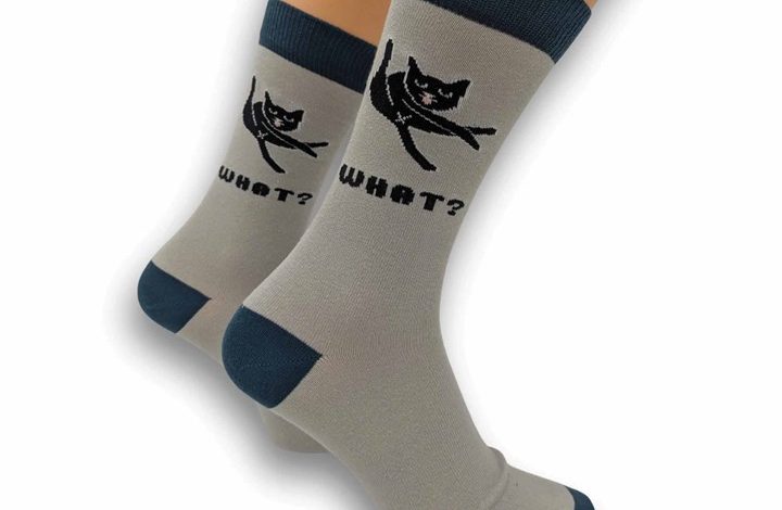 What? Cleaning Cat Socks - Size 7 - 11