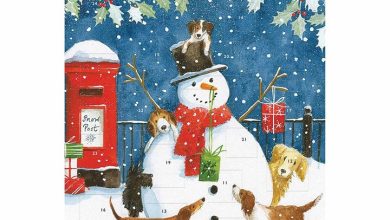 Snowman & Dog Friends Portrait Traditional Advent Calendar