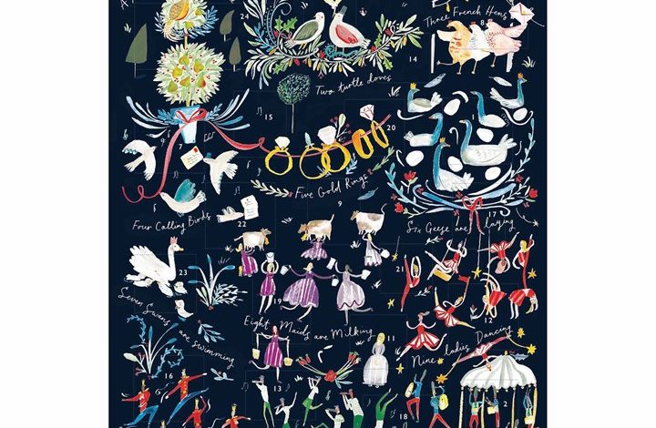 Twelve Days of Christmas Portrait Traditional Advent Calendar