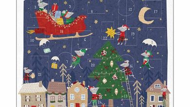 Festive Mice Mini Traditional Advent Card