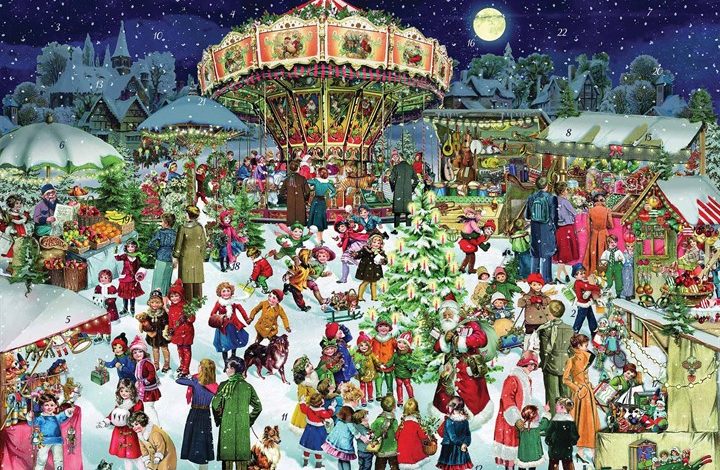 Nostalgic Christmas Market Premium Traditional Advent Calendar