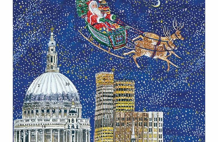 Skies Over London Midi Square Traditional Advent Calendar