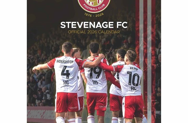 Stevenage FC A3 Calendar 2026