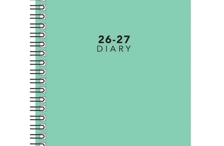Mint Academic Week To View A5 Diary 2026 - 2027