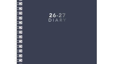 Black Academic Week-To-View A5 Diary 2026 - 2027