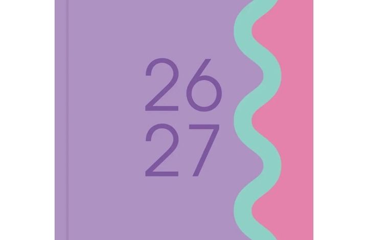 Purple Vibrant Academic Day To View A5 Diary 2026 - 2027