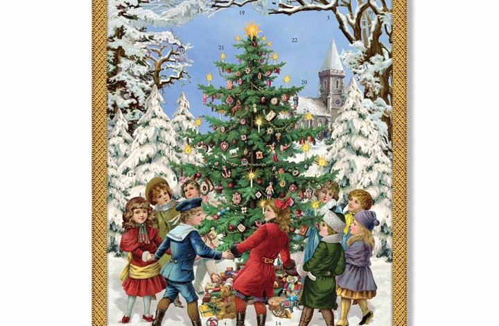 Dancing Around The Christmas Tree Traditional A4 Advent Calendar
