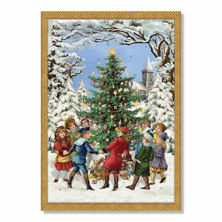 Dancing Around The Christmas Tree Traditional A4 Advent Calendar