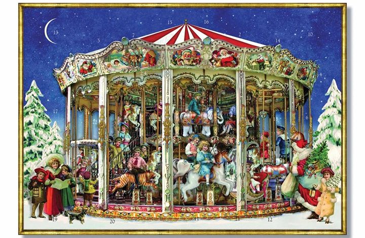 Christmas Carousel Traditional A4 Advent Calendar