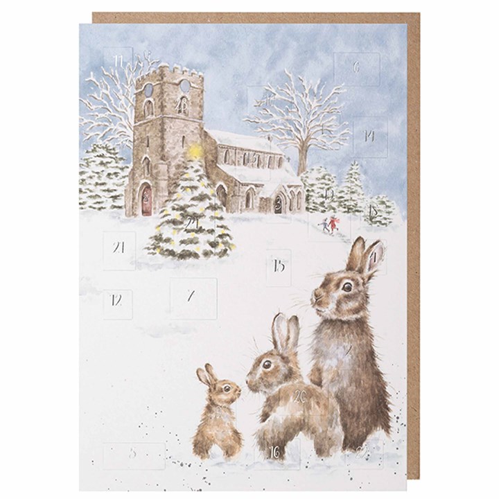 Wrendale Designs, O Holy Night Rabbit Traditional Advent Card