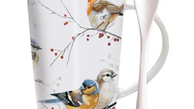 Winter Birds Choco Latte Mug with Spoon