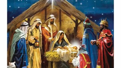 Nativity Scene Midi Square Traditional Advent Calendar