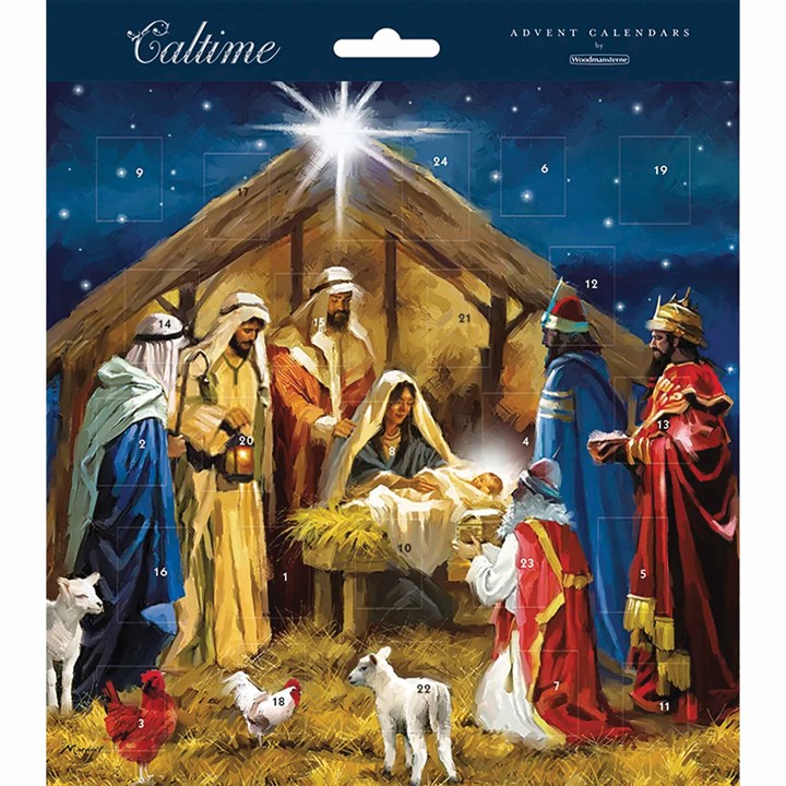 Nativity Scene Midi Square Traditional Advent Calendar