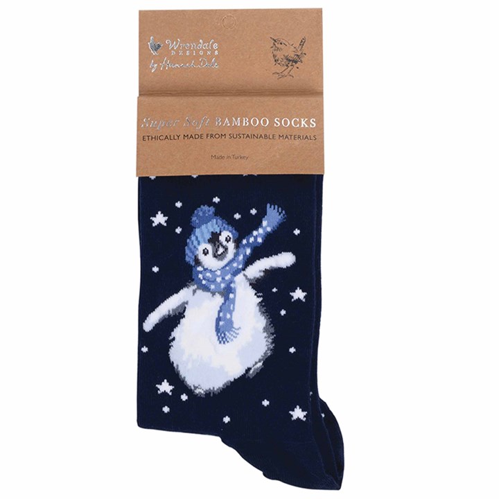 Wrendale Designs, Winter Wonderland Penguin Socks – Size 4 – 7