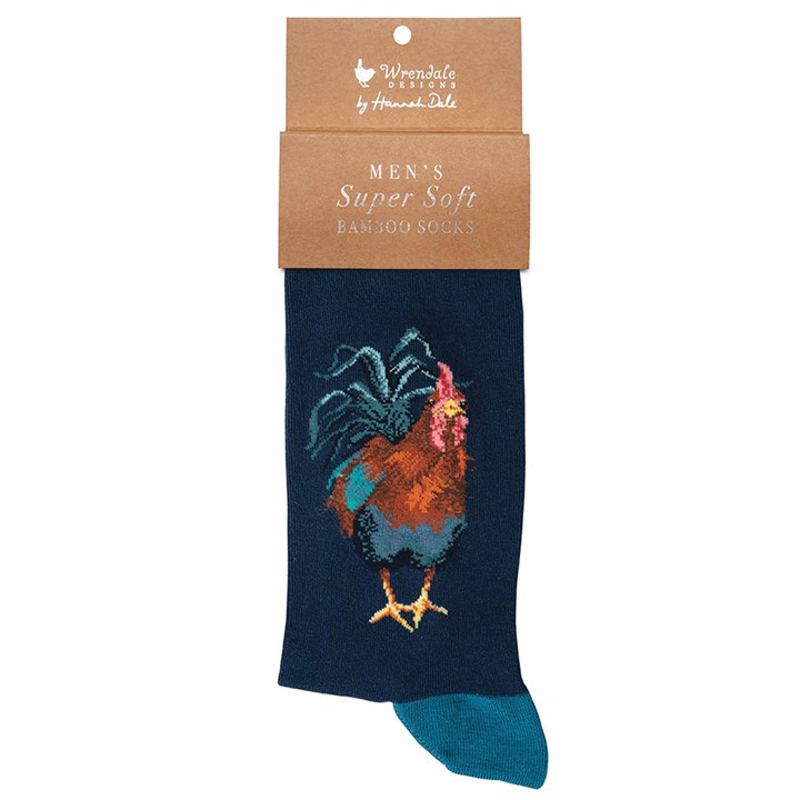 Wrendale Designs, Colours of the Rainbow Cockerel Socks – Size 7 – 11