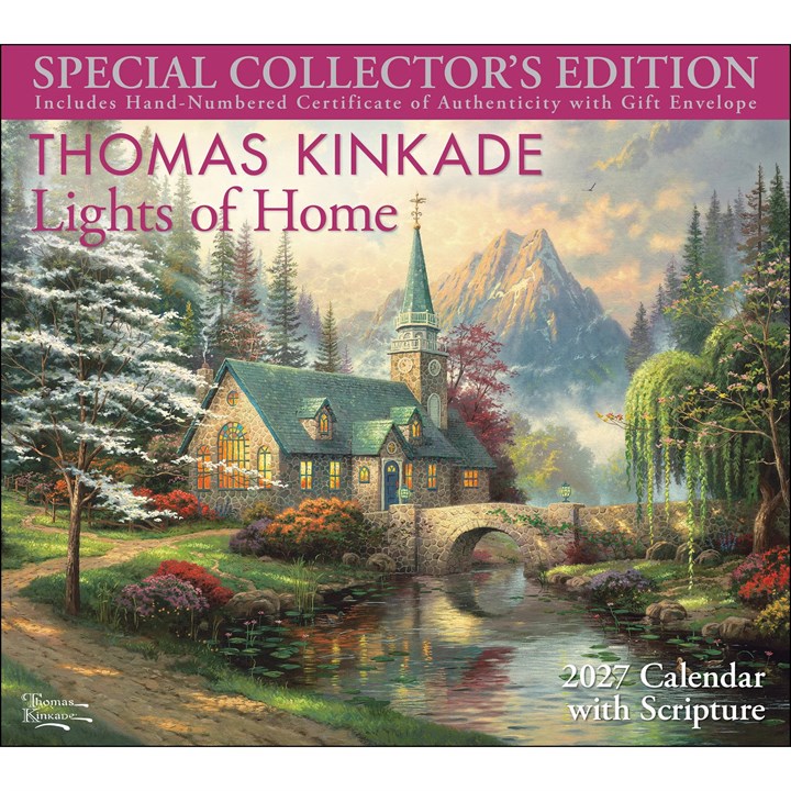 Kinkade, Lights of Home Scripture Collector’s Edition Deluxe Calendar 2027