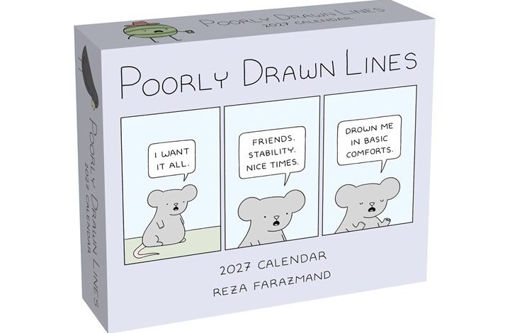 Poorly Drawn Lines Desk Calendar 2027