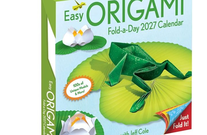 Easy Origami Desk Calendar 2027