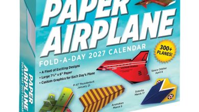Paper Airplane Desk Calendar 2027
