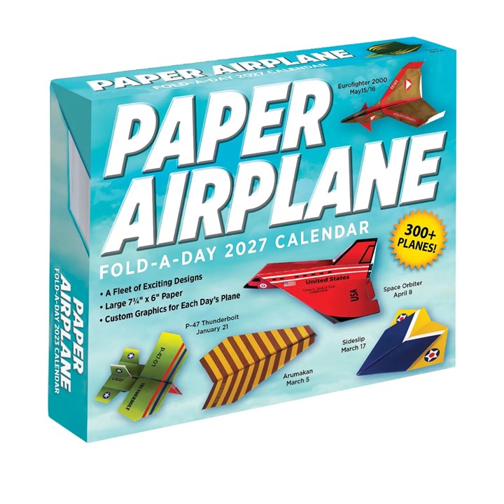 Paper Airplane Desk Calendar 2027