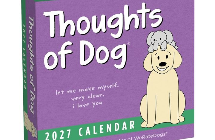 Thoughts Of Dog Desk Calendar 2027