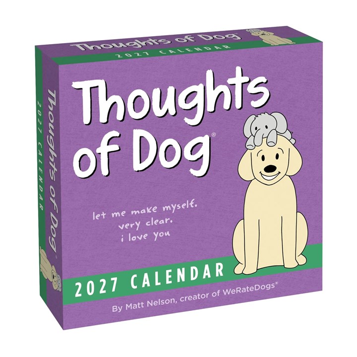 Thoughts Of Dog Desk Calendar 2027