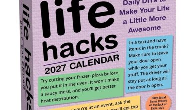 Life Hacks Desk Calendar 2027