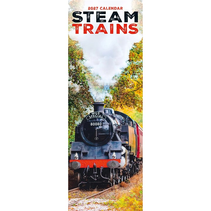 Steam Trains Slim Calendar 2027