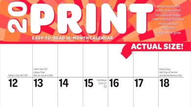 Large Print Calendar 2027