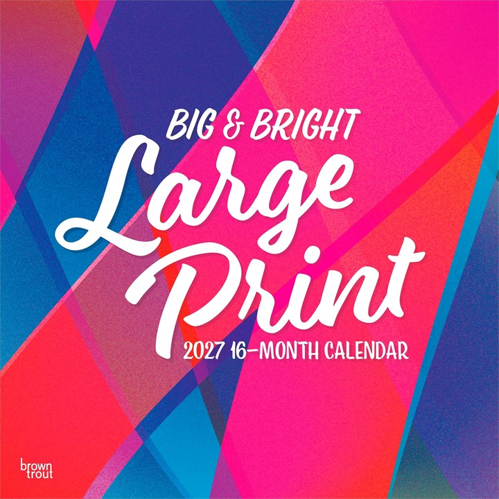 Large Print, Big & Bright Calendar 2027