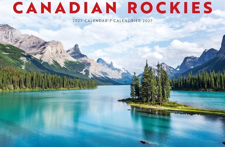 Canadian Rockies A4 Calendar 2027
