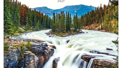 Canadian Rockies Easel Desk Calendar 2027