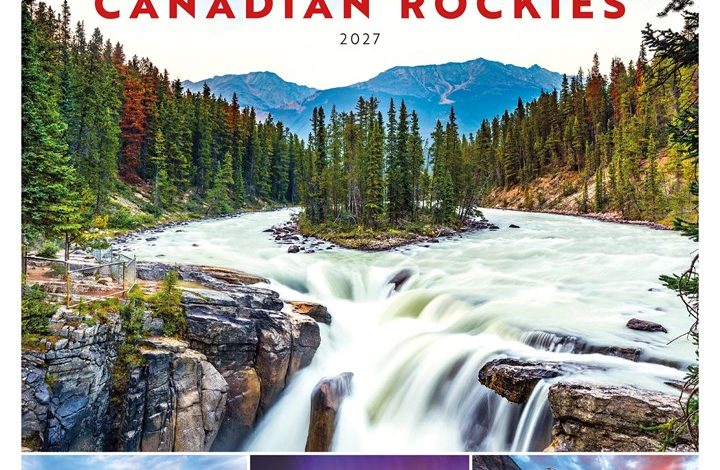 Canadian Rockies Easel Desk Calendar 2027