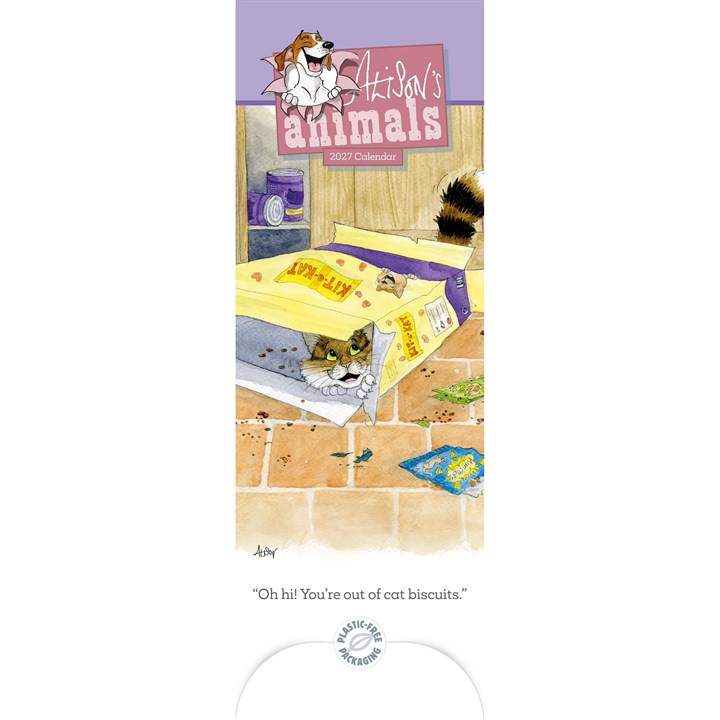 Alison’s Animals Slim Calendar 2027