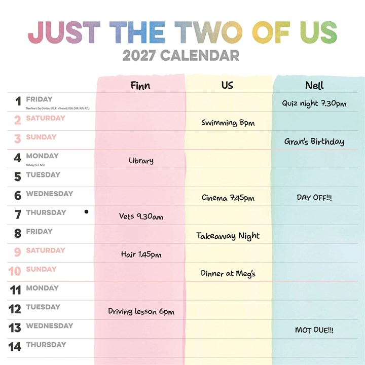Just the Two of Us Couples Planner 2027
