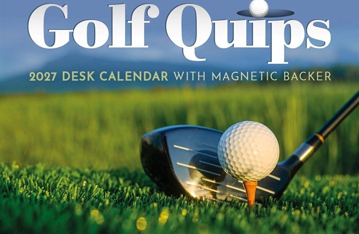 Golf Quips Mini Desk Calendar 2027