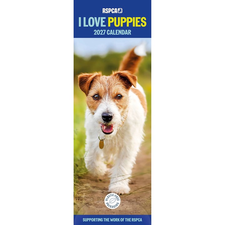 RSPCA, I Love Puppies Slim Calendar 2027