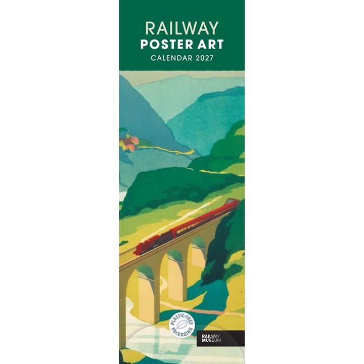 National Railway Museum, Railway Poster Art Slim Calendar 2027