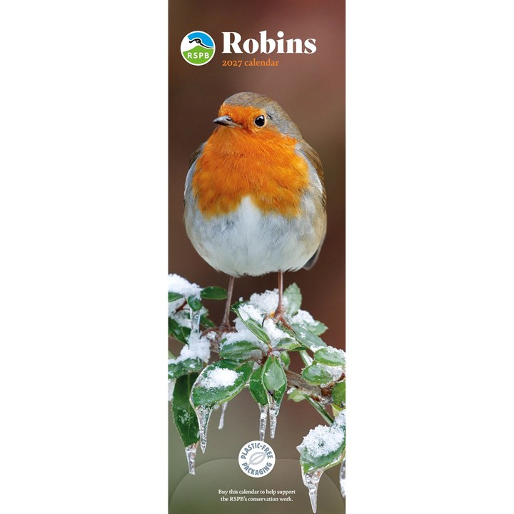 RSPB, Robins Slim Calendar 2027