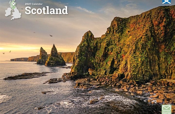 Scotland A4 Calendar 2027