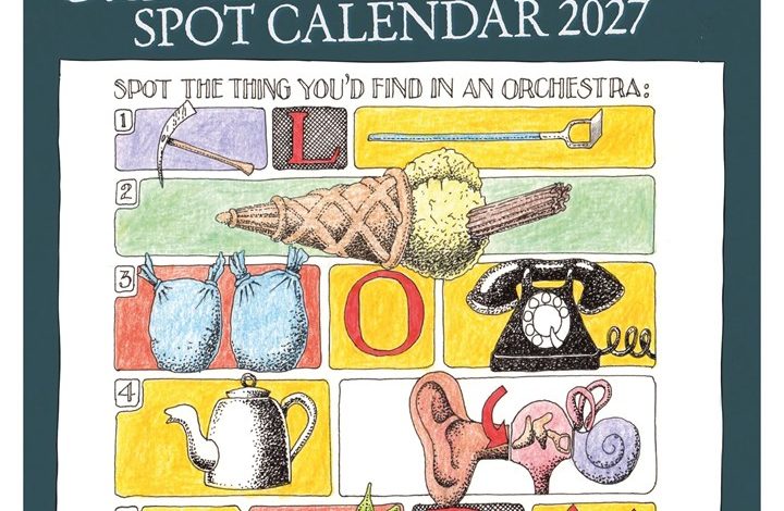 Simon Drew Easel Desk Calendar 2027